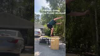 Lineman doing explosive power workout football lineman jump workout [upl. by Selfridge]