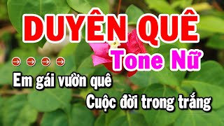 Karaoke Duyên Quê Tone Nữ Nhạc Sống Cha Cha Mới Chuẩn Nhất  Karaoke Tuyển Chọn [upl. by Tarrel244]