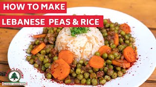 How to make Lebanese peas and rice Bazela w ruz [upl. by Sieracki]