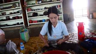 The Manual Making of the Cheroots in Myanmar [upl. by Eibbed]