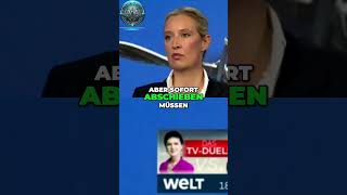 🔥 Alice Weidel im TVDuell Ausländerabschiebung in Deutschland – Ein kontroverses Thema 🇩🇪⚖️😱 [upl. by Kenway]