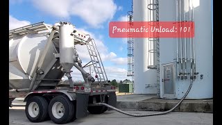 How to unload pneumatic trailer trucker trucking freightliner peterbilt oilfieldservices [upl. by Silvain]