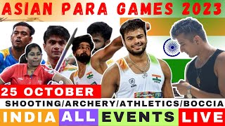 🔴Gold Medal  26th October Asian Para Games 2023  Badminton Table tennis  Boccia Judo [upl. by Meilen]