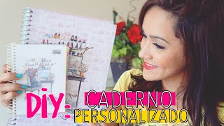 Como fazer um caderno personalizado ♥ capa e folhas [upl. by Nonnahsal337]