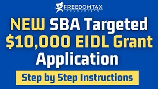 NEW SBA Targeted EIDL 10000 Grant Application Step by Step Instructions [upl. by Traver]