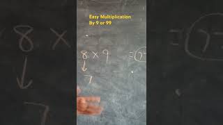 how to multiply by 9 or 99  quick multiplication method  easy multiplication  trick to multiply [upl. by Minette]