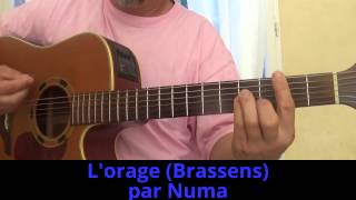 Lorage Brassens reprise revisitée guitare voix Cover 1960 [upl. by Nasya]