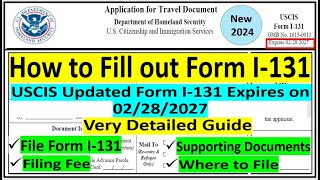 Form I131Application for Travel Document  Advance Parole for Adjustment of Status I485 [upl. by Yug582]