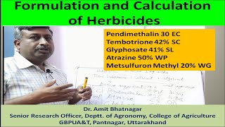 Formulation and Calculation of Herbicides [upl. by Odarbil]