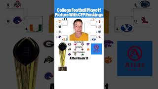 Here is the new CFP Picture After Week 11 atlassports cfb collegefootball cfp cfbplayoff [upl. by Annoval]