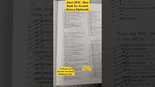 ShortsBest Book For UPSC History Optional Ancient [upl. by Spiers]