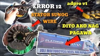 AEROX YAMAHA V1 ERROR 12STATOR WIRE SUNOGADPRO SOLVE [upl. by Otecina]