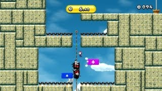 New Super Mario Bros U  Fuzzy Cliff Climb  Super Speed [upl. by Huai]