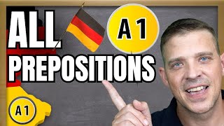 ALL German A1 Level Prepositions  AKK  DAT amp example sentences [upl. by Theone]