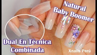 👉 Aprende a realizar Uñas Acrilicas NATURAL Baby Boomer ❤️ Con Moldes Dual en Técnica Combinada [upl. by Akimahs]