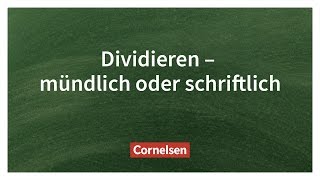 Dividieren im Kopf – Einfach erklärt  Cornelsen Verlag Grundschule [upl. by Sibley447]