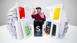 Samsung Galaxy S22 S22 S22 Ultra Unboxing Every Color  Every Accessory [upl. by Ruiz]