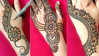 Top 3 stylish back hand mehndi design  Mehndi design  easy amp simple mehndi  Mehndi  Mehandi [upl. by Emanuele]