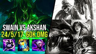 ¿Cómo jugar SWAIN vs AKSHAN ft Kaisa Nocturne Garen Swain AntiAD  Swain Season 14 [upl. by Stempien]