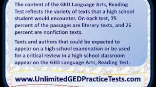 What Is On The GED Language Arts Reading Test [upl. by Xino]