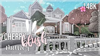 ୨୧ ˚ Bloxburg   Cherry Blush Manor🍒 [upl. by Eahcim]