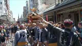 平成24年 深川神明宮例大祭 町会神輿連合渡御 [upl. by Icam457]