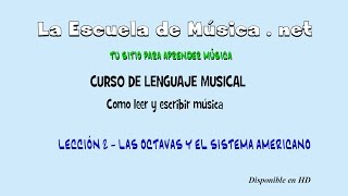 Aprender a leer partituras  Notas octavas y el sistema americano  lección 2 [upl. by Eissen]