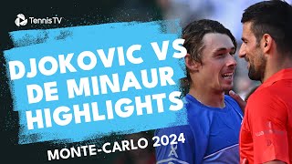 Novak Djokovic vs Alex De Minaur QuarterFinal Highlights  Monte Carlo 2024 [upl. by Veronica]