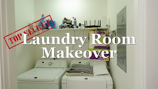 Top Secret Laundry Room Makeover  Murphy Door [upl. by Nereus]