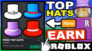 HOW TO EARN ALL NEW FREE TOP HAT ACCESSORIES ROBLOX [upl. by Asiuol]