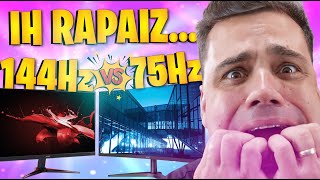 75HZ VS 144HZ Vai depender [upl. by Hannahoj]