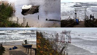 Stegna Zalane plaże Cofka i sztorm na Bałtyku  2012019 [upl. by Ayirp971]