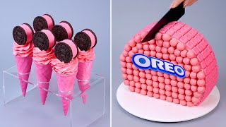 Awesome PINK OREO Chocolate Cake Decorating Recipes  So Yummy Cakes Perfect Cake Tutorials [upl. by Erund]