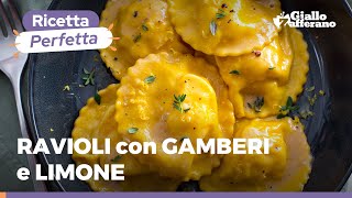 RAVIOLI DI GAMBERI E LIMONE al burro e timo  Un primo piatto speciale per unoccasione speciale [upl. by Ataeb]