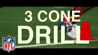 NFL 101 The 3 Cone Drill  NFL Combine [upl. by Carina682]