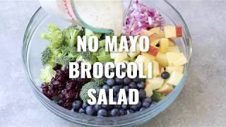 No Mayo Broccoli Salad with Blueberries and Apple [upl. by Aubigny]