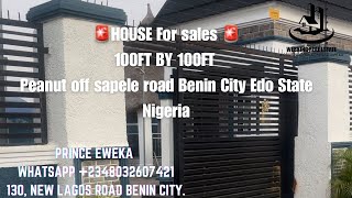 HOUSE FOR SALE IN BENIN CITY EDO STATE NIGERIA PEANUT ROAD OFF SAPELE ROAD [upl. by Harrie925]