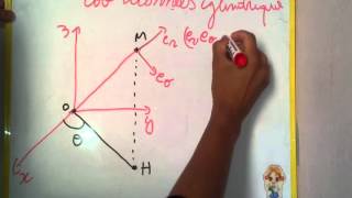 cours cinématique initiation coordonnées polaire et cylindrique bi darija lmaghribiya [upl. by Raina427]