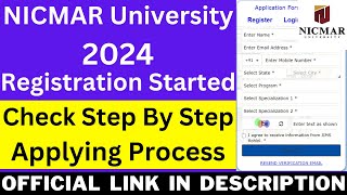 NICMAR University 2024 Registration Started   NICMAR University 2024 Apply Online [upl. by Lodi]