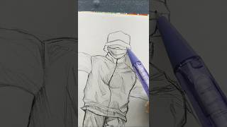 Easy sketch Easy drawingbaggy outfit boy sketchdrawing art music animestyle shorts [upl. by Nitza617]