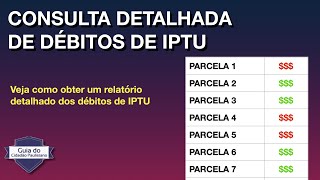 Consulta detalhada de débitos de IPTU [upl. by Leggat]