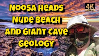 Noosa Nude Beach and Massive Cave Geology [upl. by Ynnaf]