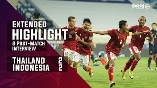 WCQ 2022  THAILAND 2  2 INDONESIA with postmatch interview [upl. by Kimmy]