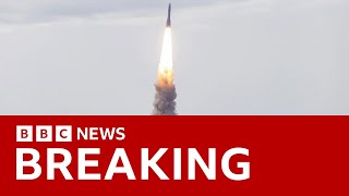 Europes Ariane6 rocket launches  BBC News [upl. by Isleana941]