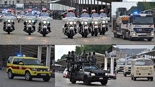 Nationaal Défile 21 Juli 2014 België brandweerpolitie  Fire truck EMS amp police parade [upl. by Hayyim]