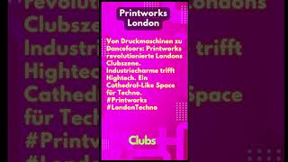 Printworks London techno clubs electronicmusic shortsviral printworks londontechno [upl. by Hoj]