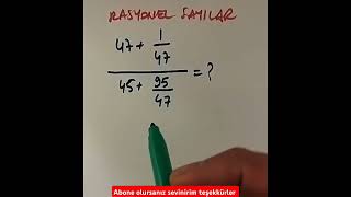 Rasyonel Sayılar Özel Soru 2025 tyt maths aytmatematik matematik yks kpss dgs [upl. by Averir]