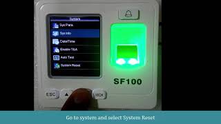 Identix SF100 How to Reset [upl. by Knoll]