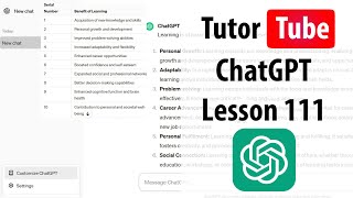 ChatGPT  Lesson 111  Finance Wizard [upl. by Gnohc]