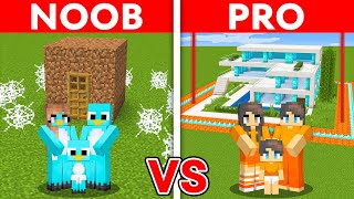 Minecraft NOOB vs PRO SAFEST SECURITY HOUSE BUILD CHALLENGE TO PROTECT MY FAMILY [upl. by Richelle305]